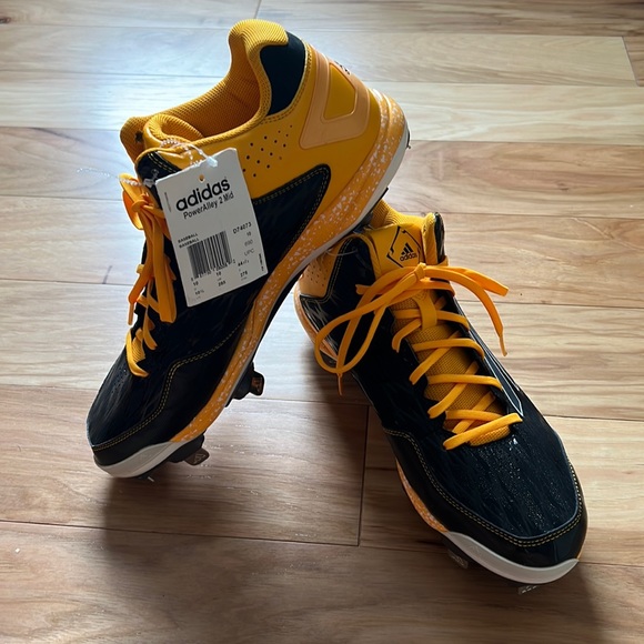 adidas Other - NWT Adidas PowerAlley 2 Mid Baseball Cleats Metal Spikes Men’s 10.5